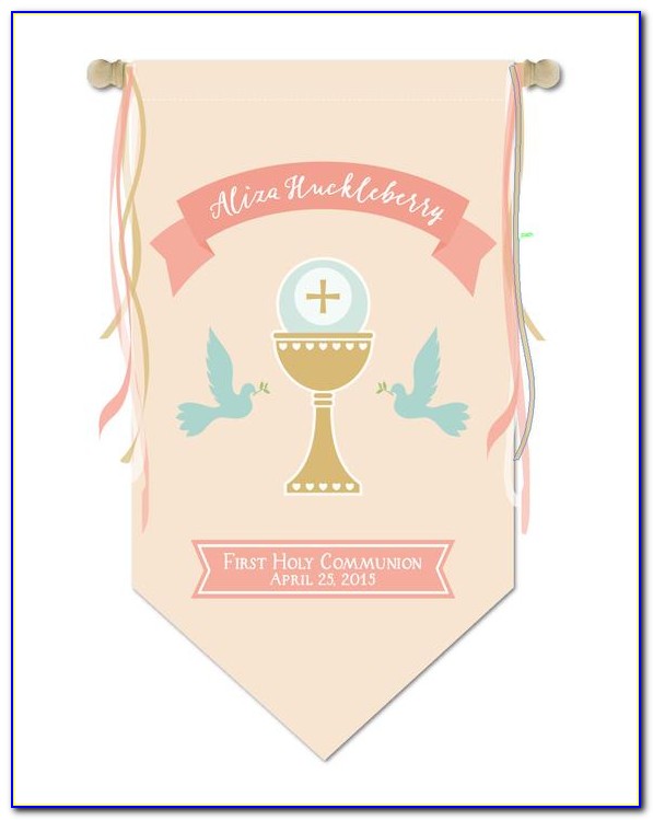 First Holy Communion Banner Printable Templates