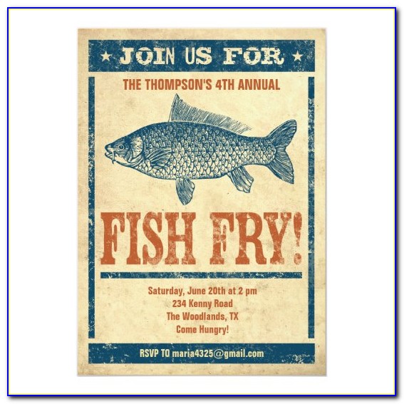 Fish Fry Party Invitation Templates