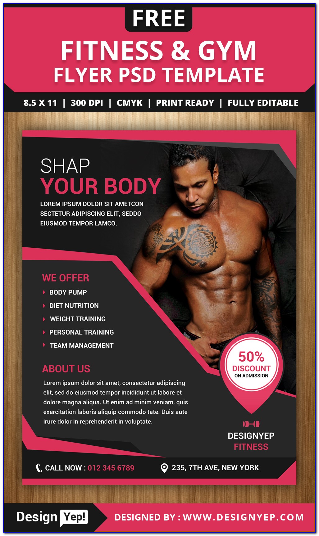 Fitness Flyer Template Psd Free
