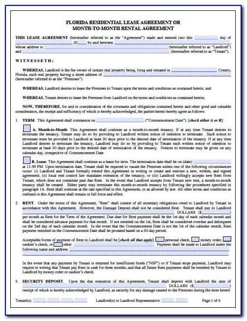 Florida Lease Purchase Agreement Form