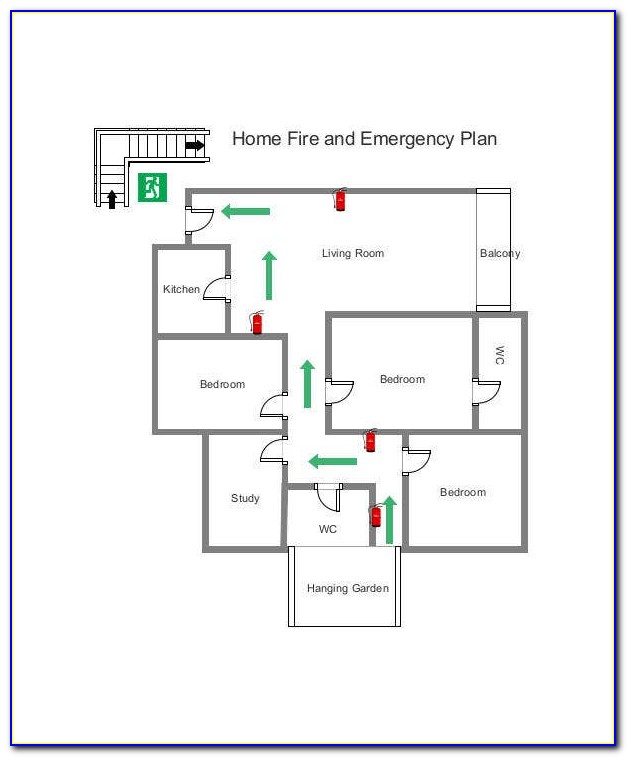 Flowchart For The Fire Emergency Evacuation Plan Example
