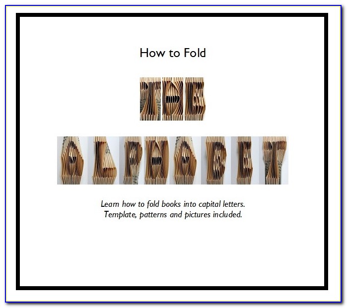 Folded Book Art Alphabet Template