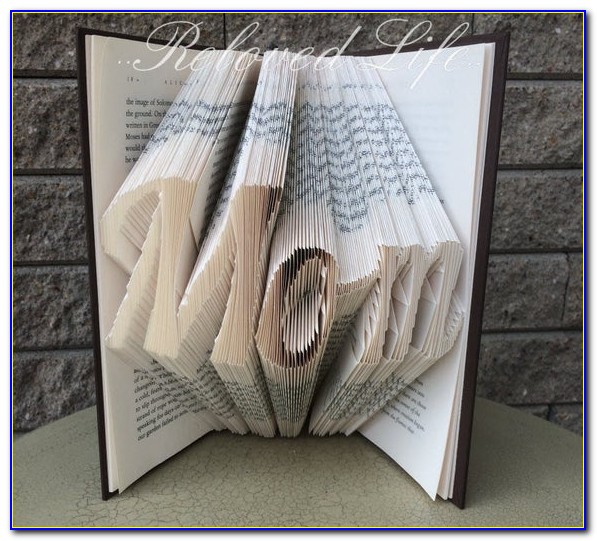 Folded Book Art Template Read