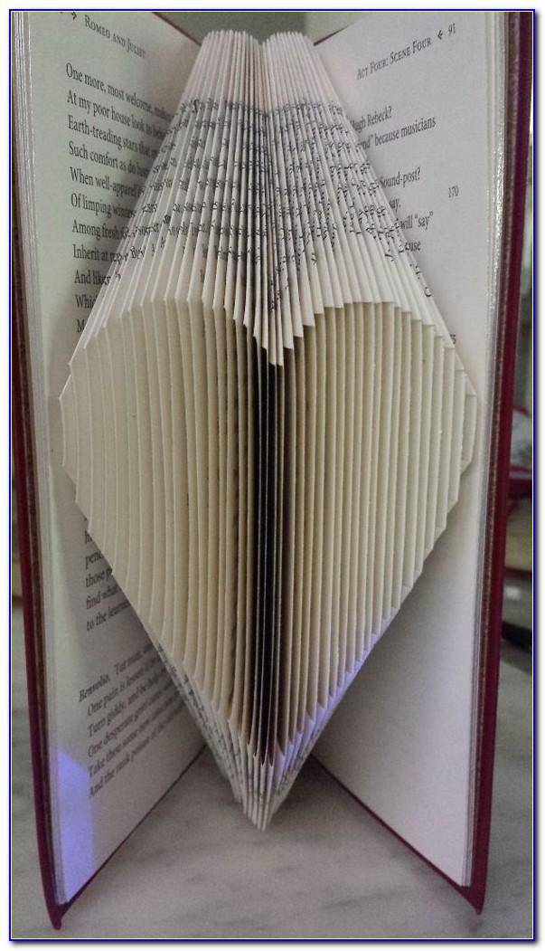 Folded Book Art Templates Heart