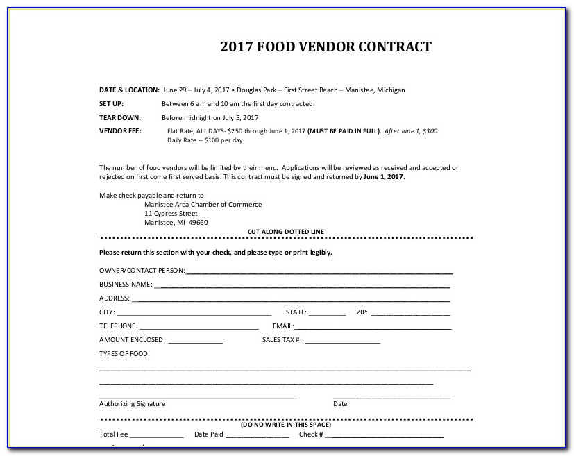 Food Wholesale Contract Template