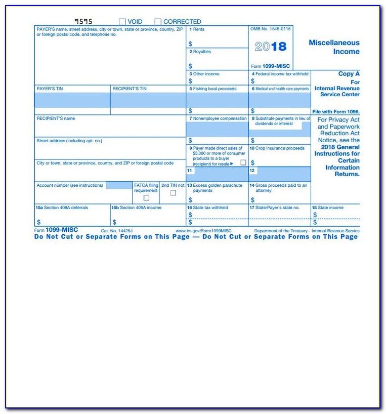 Form 1099 Int Excel Template
