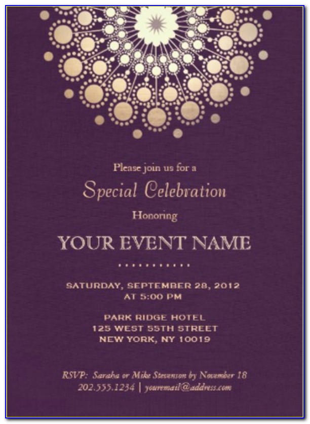 Formal Invitation Letter Format For Event
