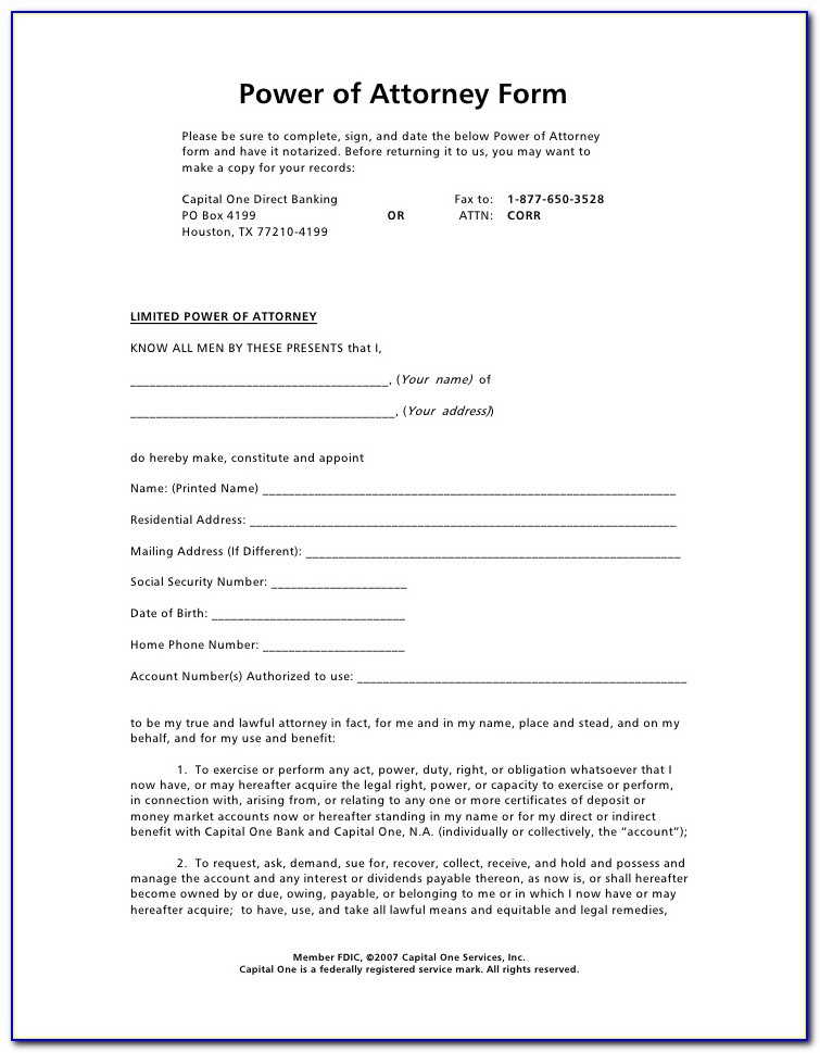 Forms For Power Of Attorney In Illinois