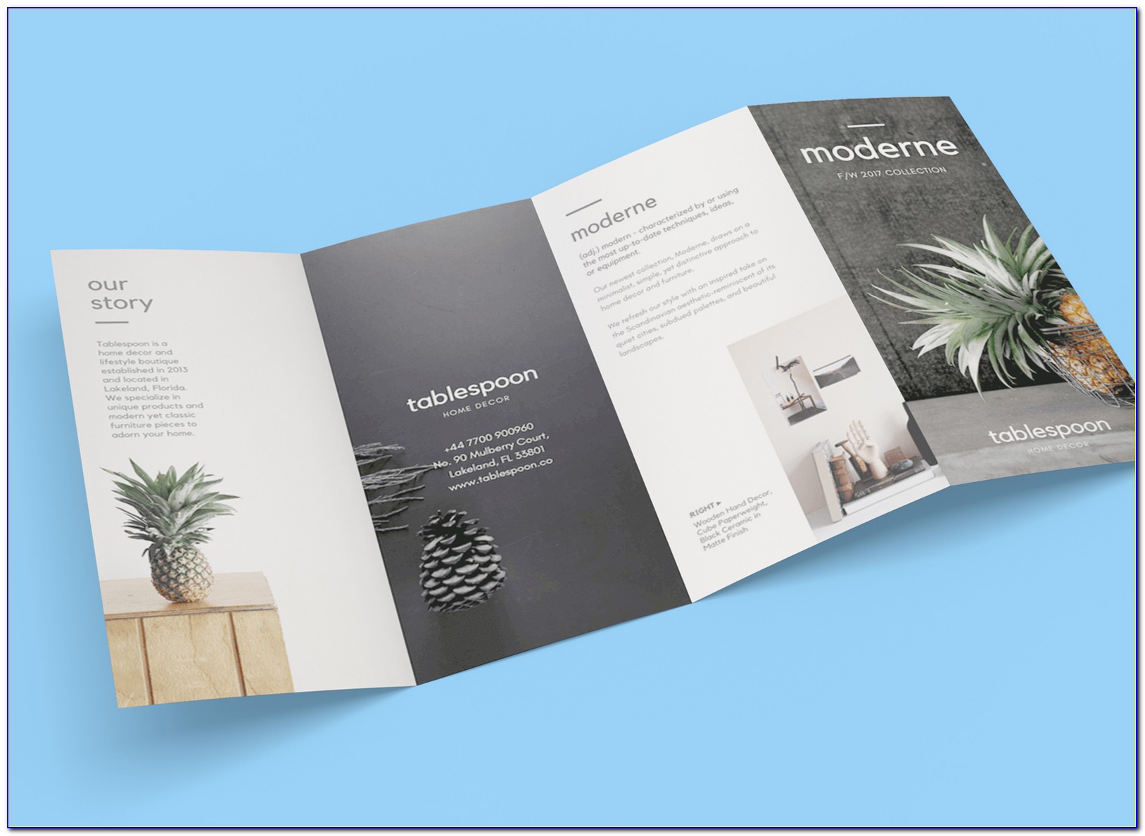 Four Fold Brochure Mockup Template
