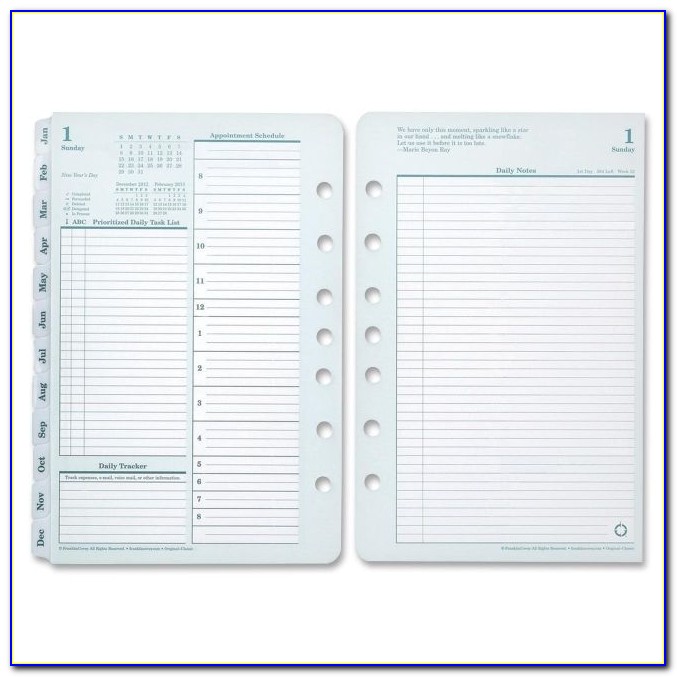 Franklin Covey Compact Template