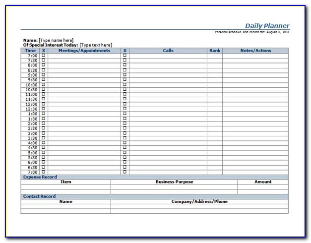 Franklin Covey Meeting Template