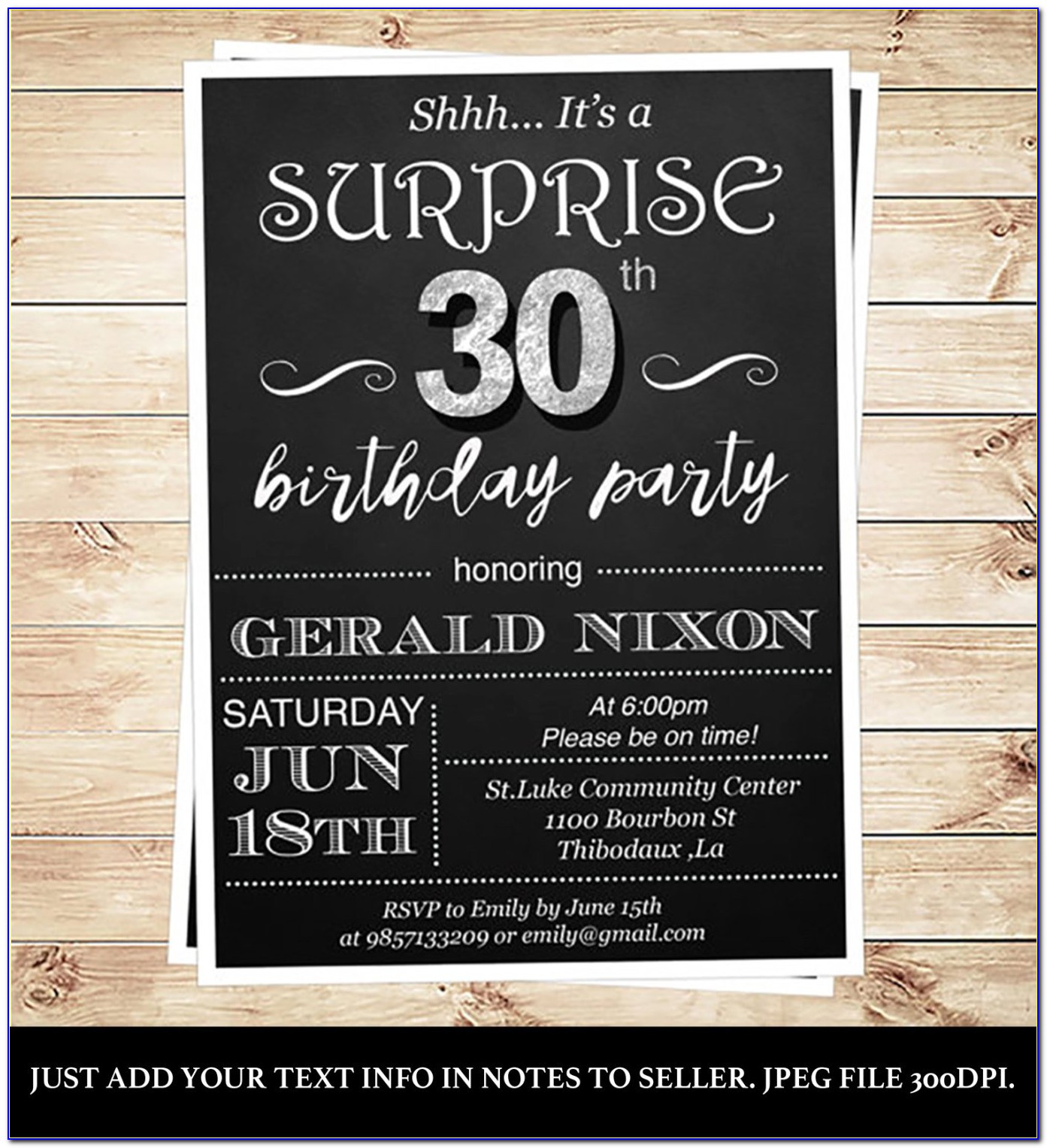 Free 30th Birthday Invitation Templates Printable
