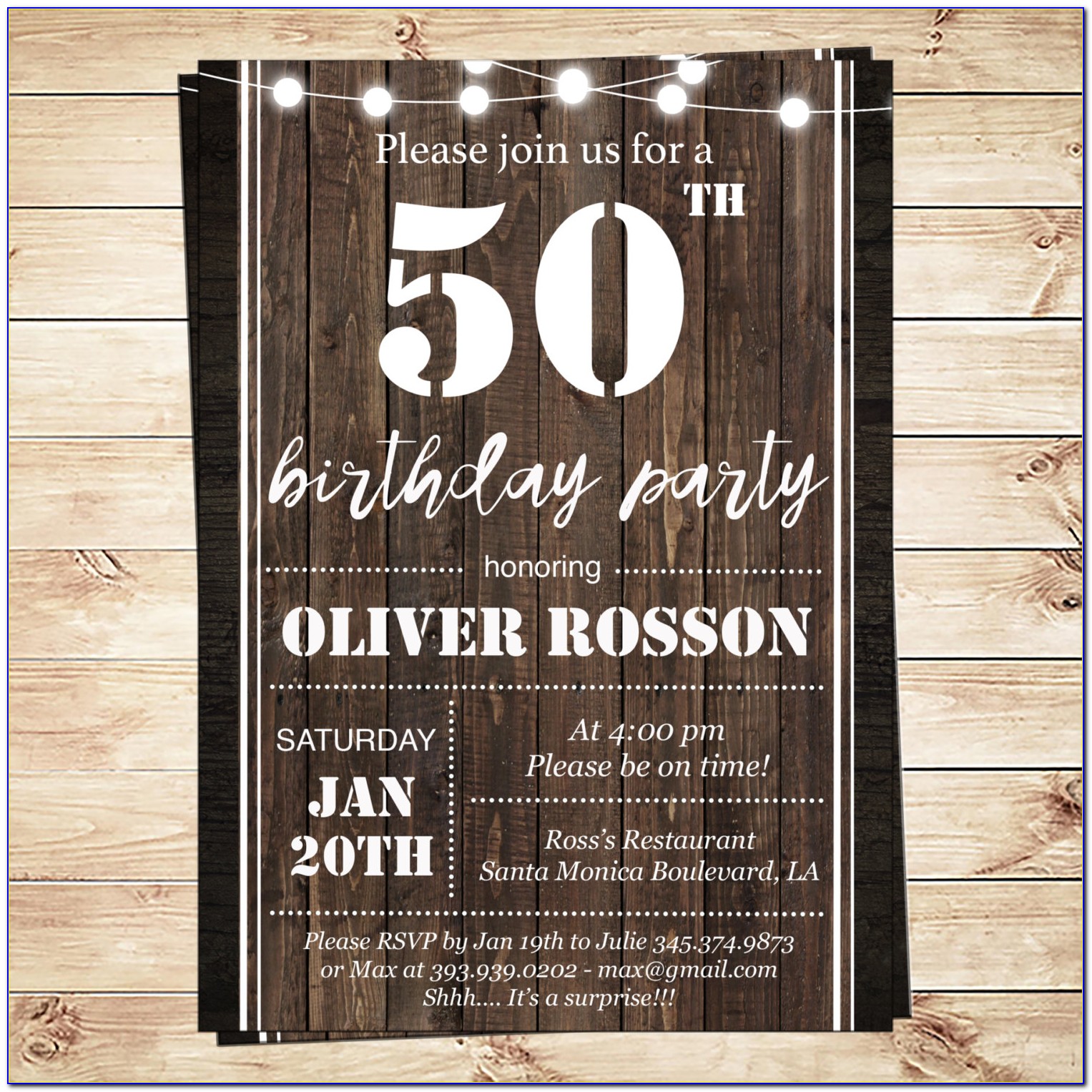 Free 50 Th Birthday Invitation Templates Printable