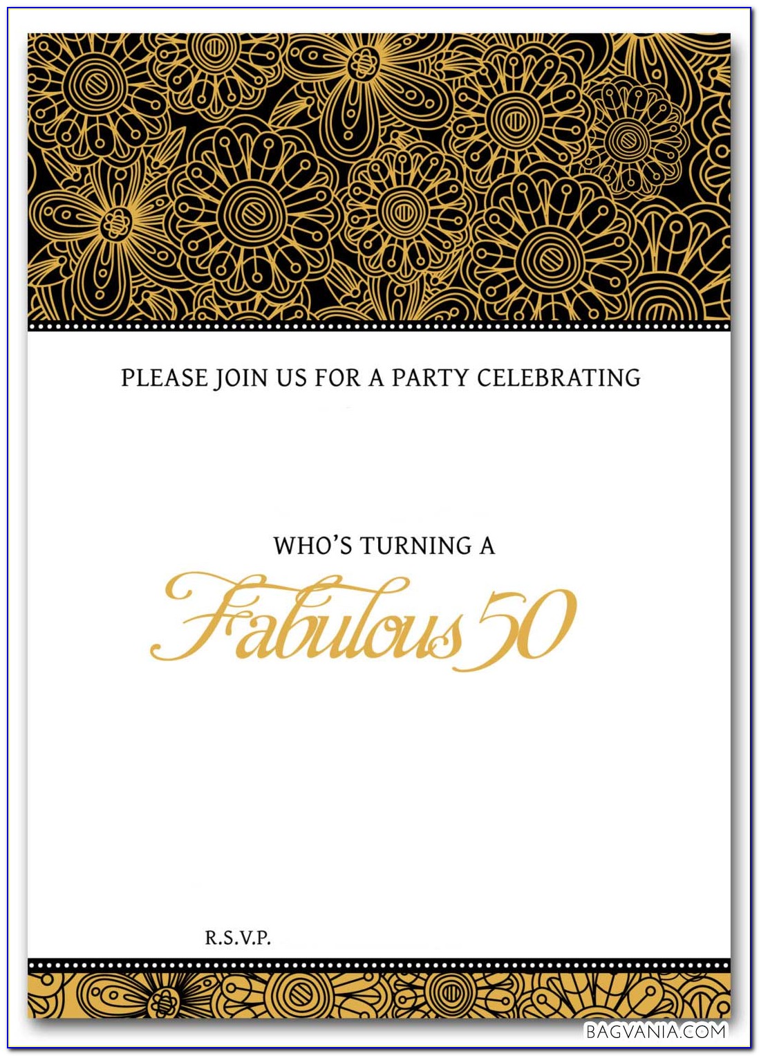 Free 50th Birthday Invitation Templates