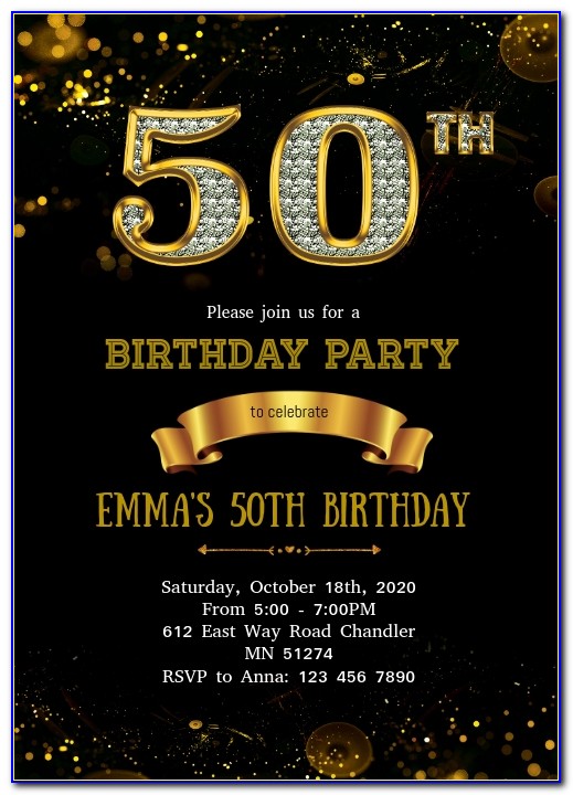 Free 50th Birthday Poster Template