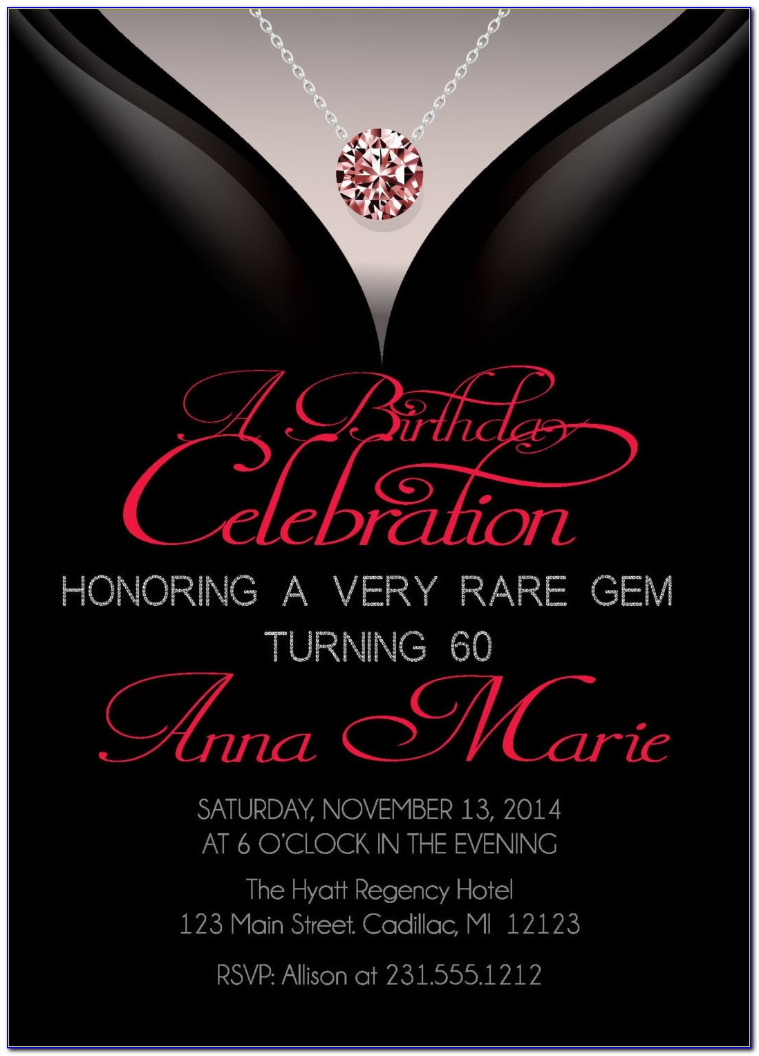 Free 60th Birthday Invitation Templates For Adults