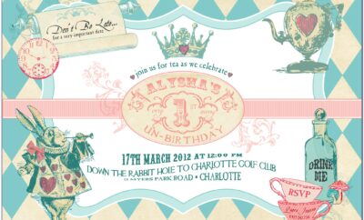 Free Alice In Wonderland Wedding Invitation Template
