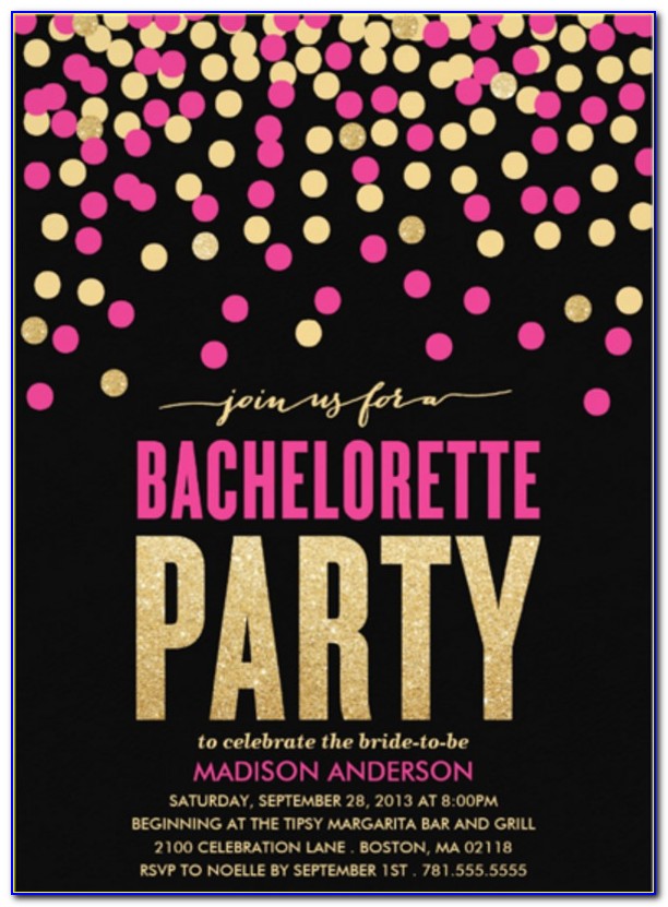 Free Bachelorette Invitation Templates Printable
