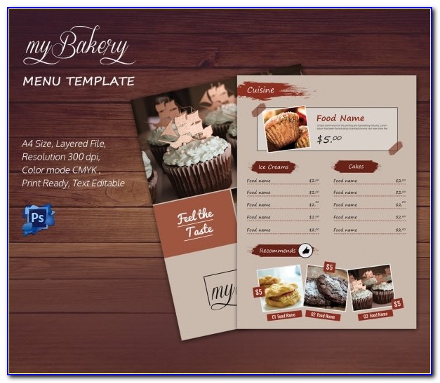 Free Bakery Menu Templates Download
