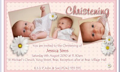 Free Baptism Invitation Template For Baby Girl