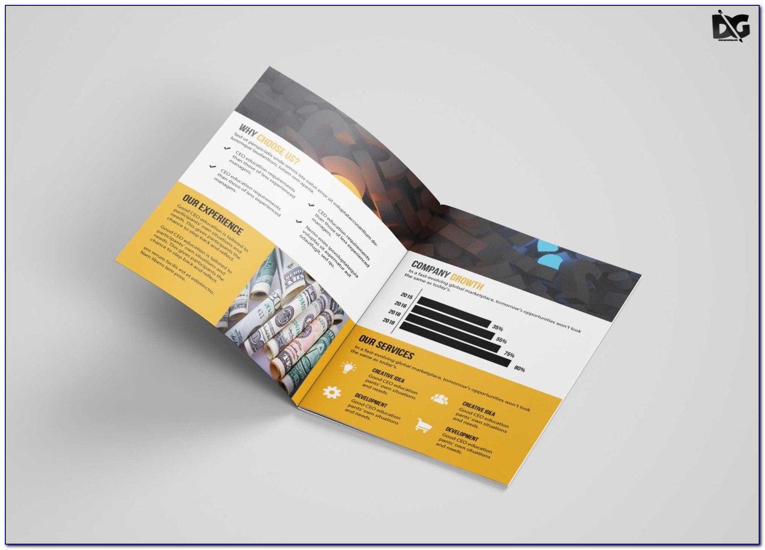 Free Bi Fold Brochure Template Indesign
