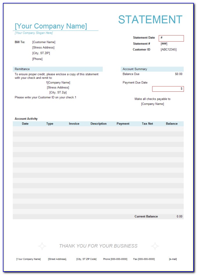 Free Billing Invoice Forms