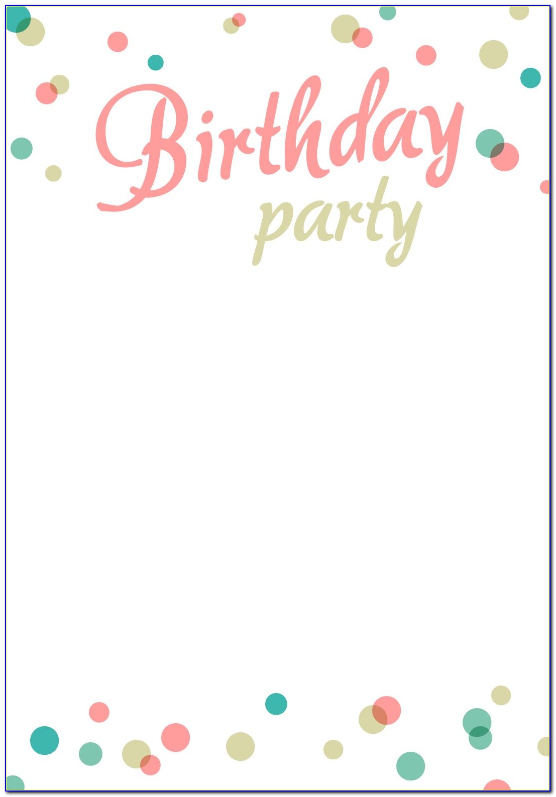 Free Birthday Invitation Maker Printable