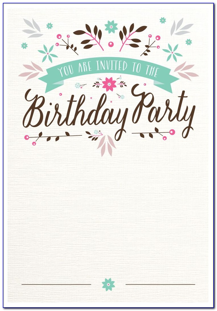 Free Birthday Party Invitation Templates Printable