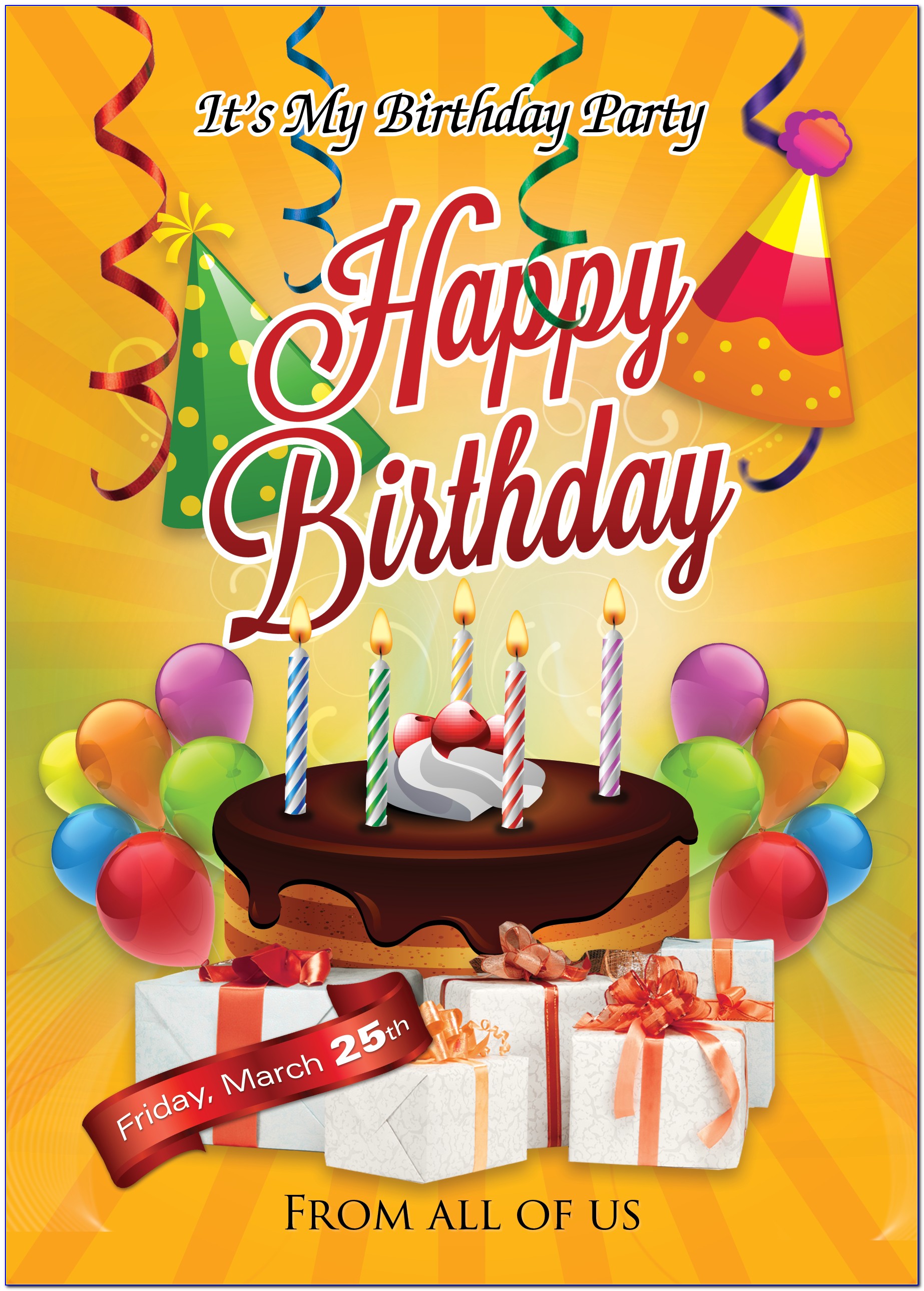 Free Birthday Poster Template Psd