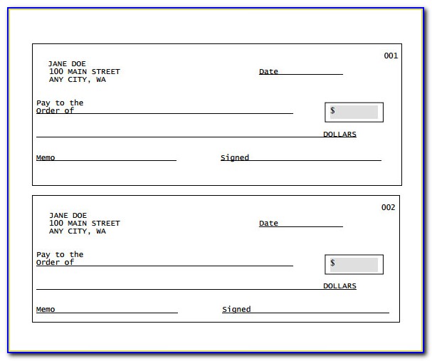 Free Blank Check Template Word Document