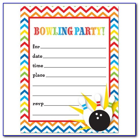 Free Bowling Birthday Invitation Templates