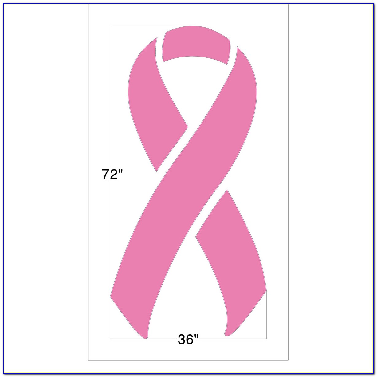 Free Breast Cancer Ribbon Stencil Template
