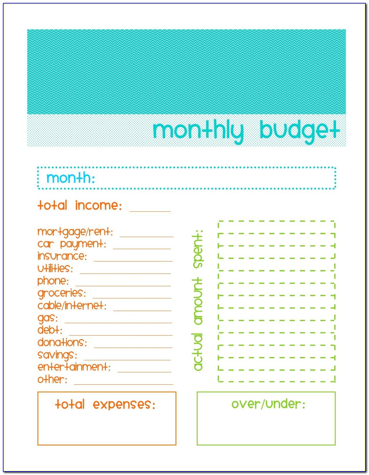 Free Budget Planner Template For Mac