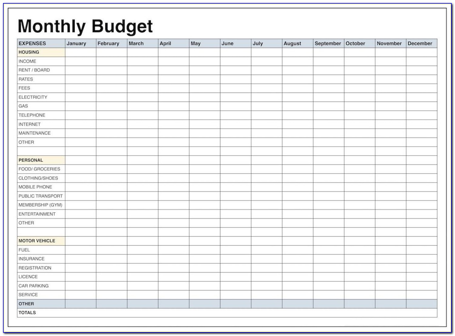 Free Budget Spreadsheet Template For Mac