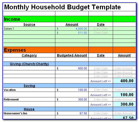 Free Budget Spreadsheet Template Uk