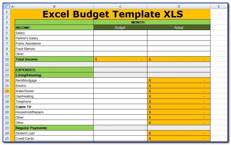 Free Budget Worksheet Excel