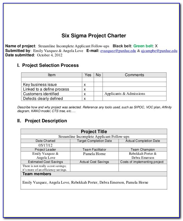 Free Business Charter Template