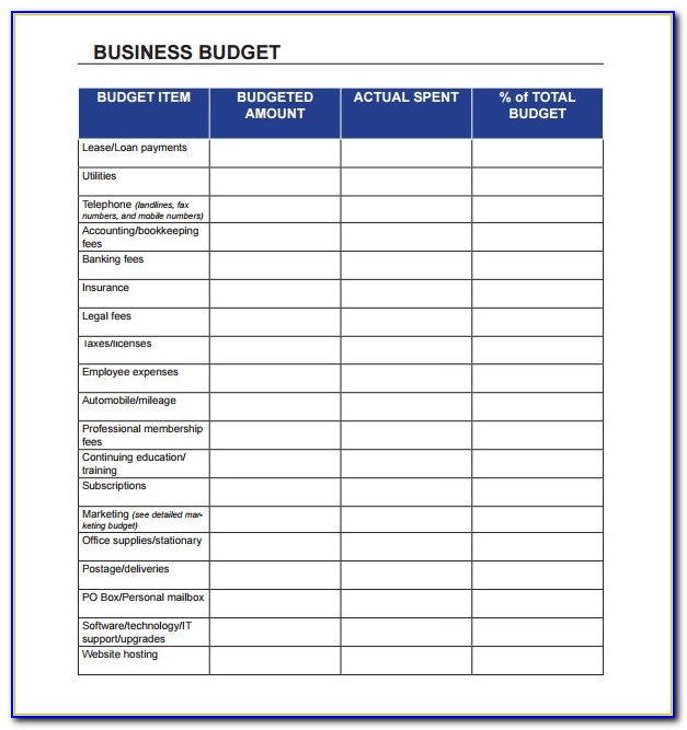 Free Business Expense Log Template