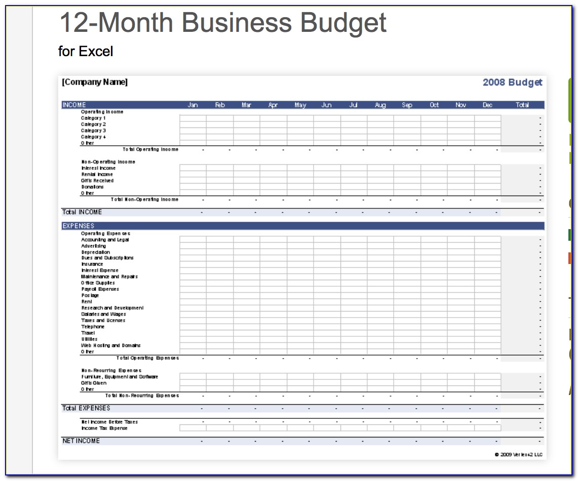 Free Business Expenses Spreadsheet Template