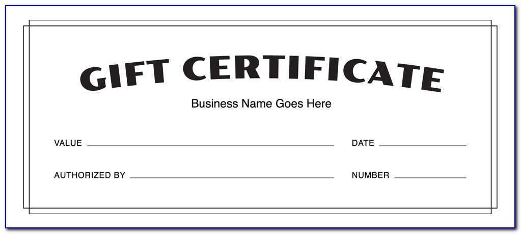 Free Business Gift Certificates Templates