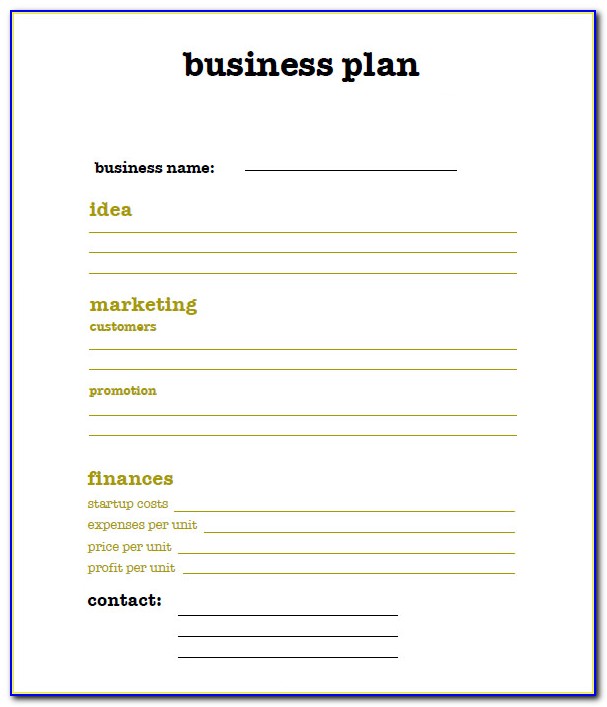 Free Business Plan Template Doc