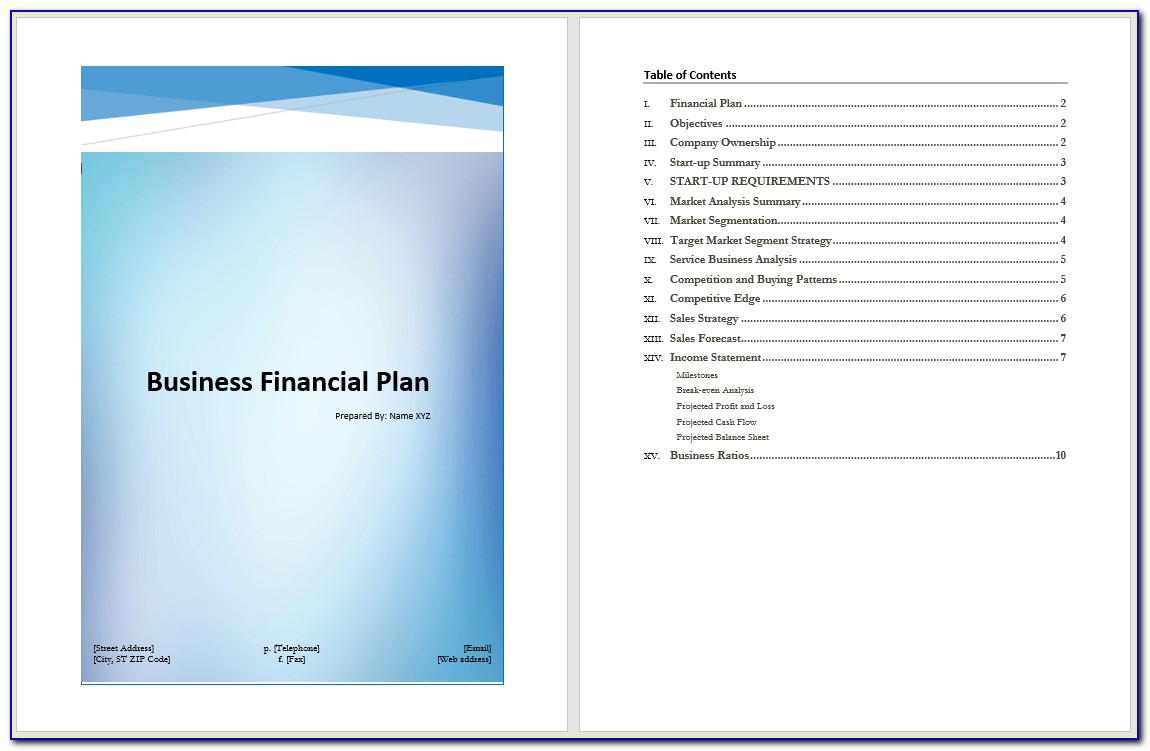 Free Business Plan Template Word Doc