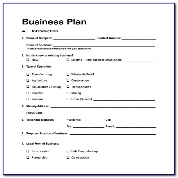 Free Business Plan Template Word Download