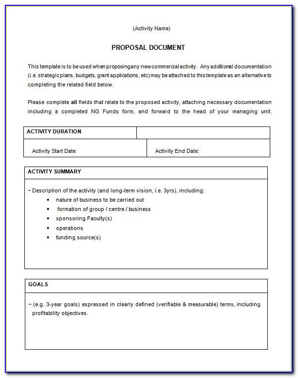 Free Business Proposal Template Doc