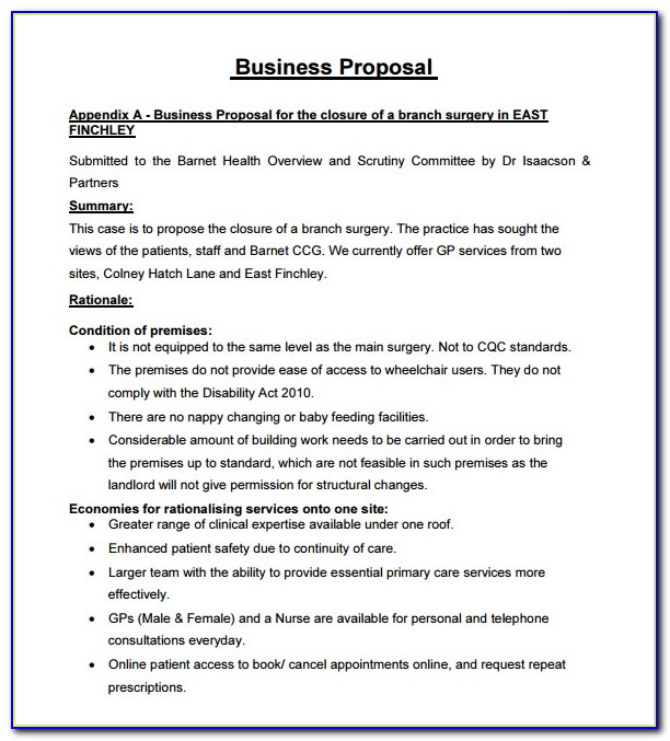 Free Business Proposal Templates Word