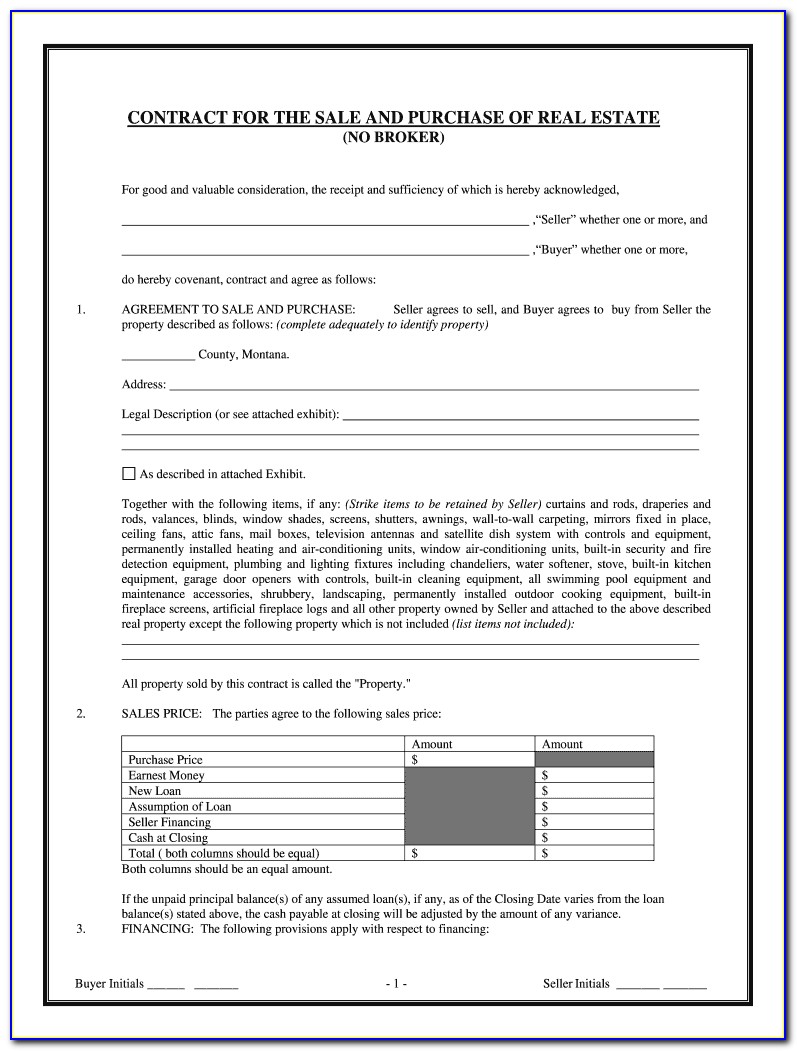 Free Buy Sell Agreement Form Montana