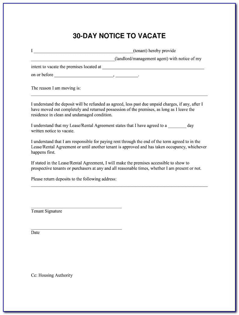 Free California 30 Day Eviction Notice Form