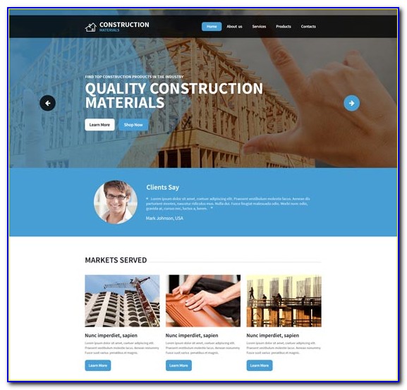 Free Carpentry Website Template Download