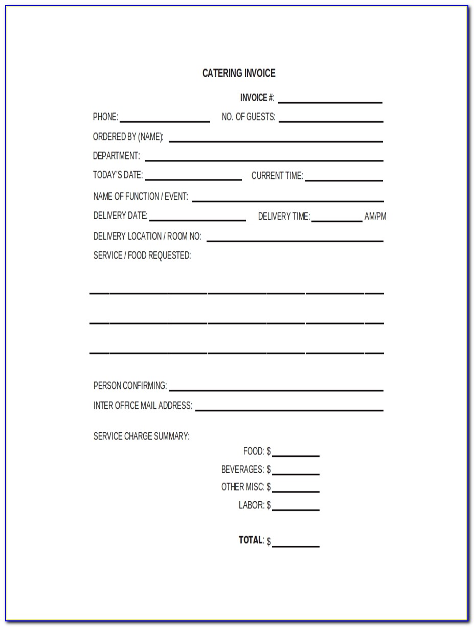 Free Catering Contract Template Word