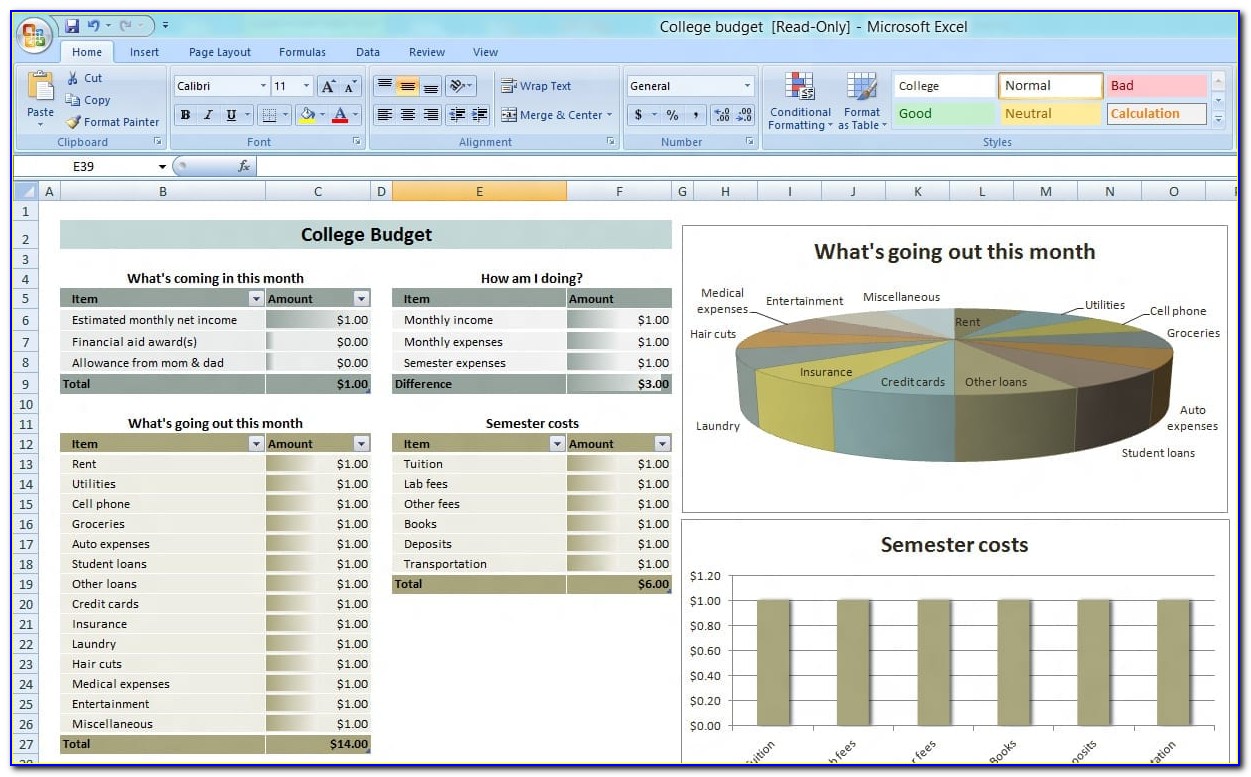 Free Download Budget Templates For Excel